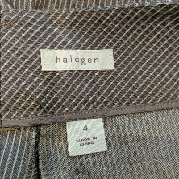 Halogen Women’s Light Brown Striped Wide Leg Pants Size 4 - Picture 8 of 9